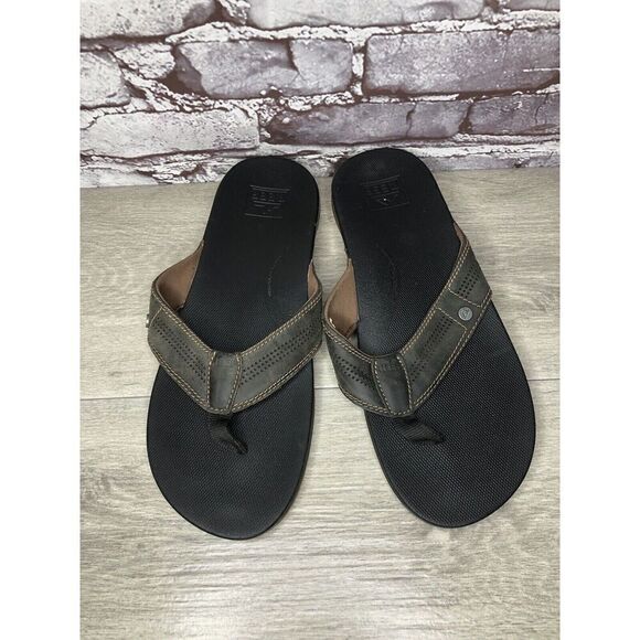 Reef Gray Synthetic Flip-Flops ￼Casual Beach Sandals Men Sz 11M US/44EU - Picture 11 of 16